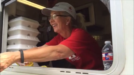 Vicki Lee of Renton, Washington, joined by her husband Bill, traveled to South Carolina to pitch in for flood relief.