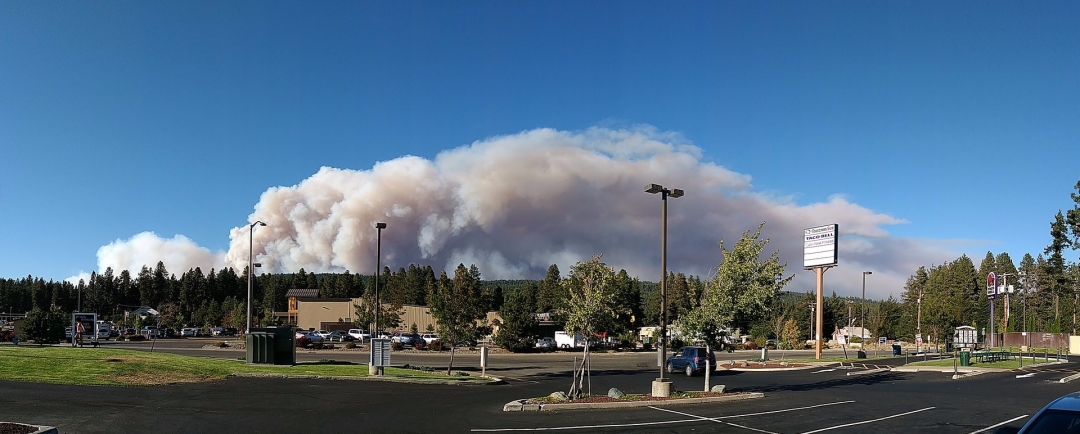 Smoke from the Jolly Mountain fire in 2017